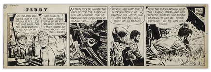Terry and the Pirates Original Comic Strip by Milton Caniff From 1943